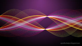 Beautiful Abstract Red Purple Yellow Curved Lines Twisted Spiral On Purple Background