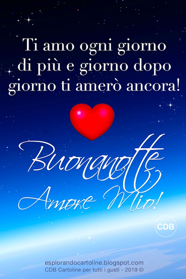 Cdb Cartoline Per Tutti I Gusti Cartolina Buonanotte Amore