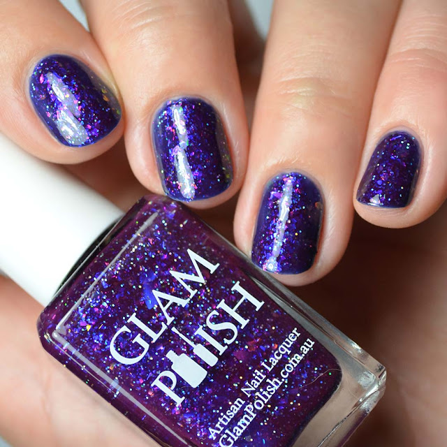 purple jelly flakie nail polish