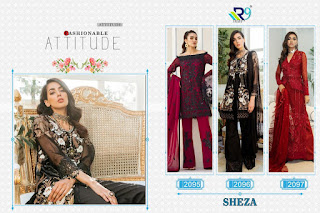 R9 Sheza Net Embroidered Pakistani Suits Collection