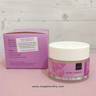 penggunaan dan penyimpanan scralett acne night cream