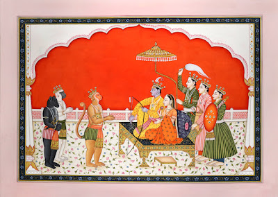 Rama Darbar - Watercolor Painting on Paper