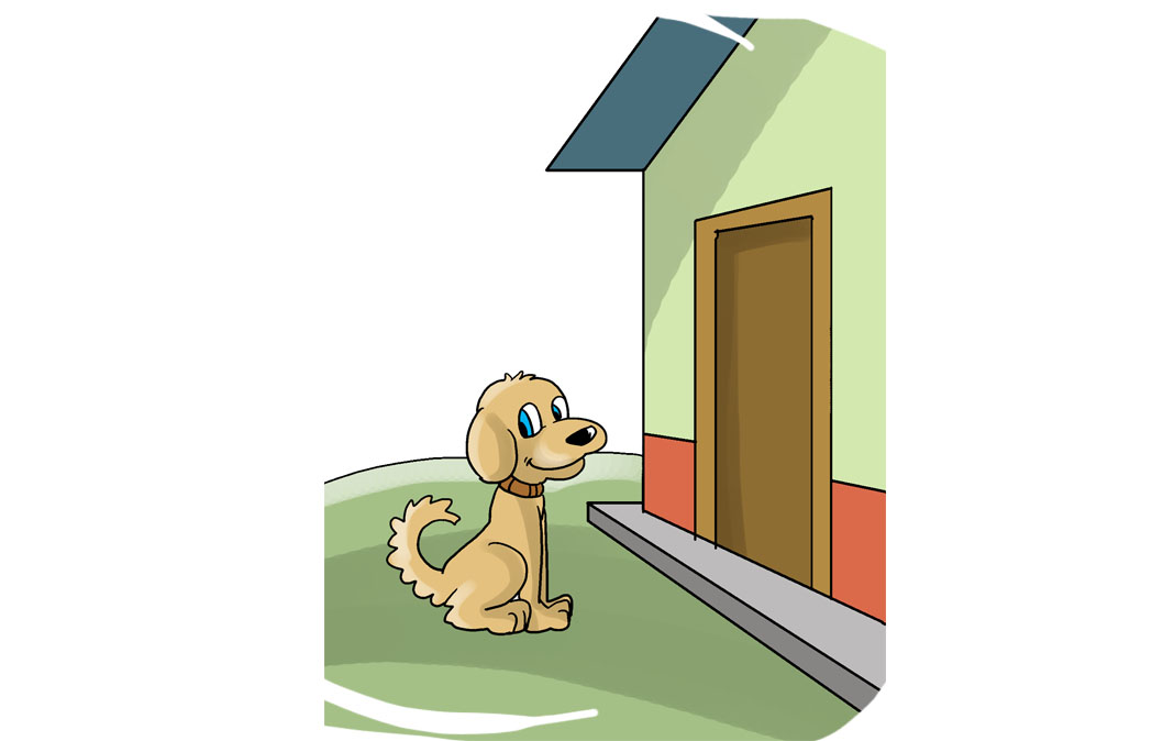 dog at the door
