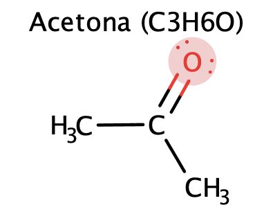 Estructura de lewis de la acetona