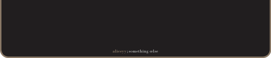 aliceyy ; something œlse