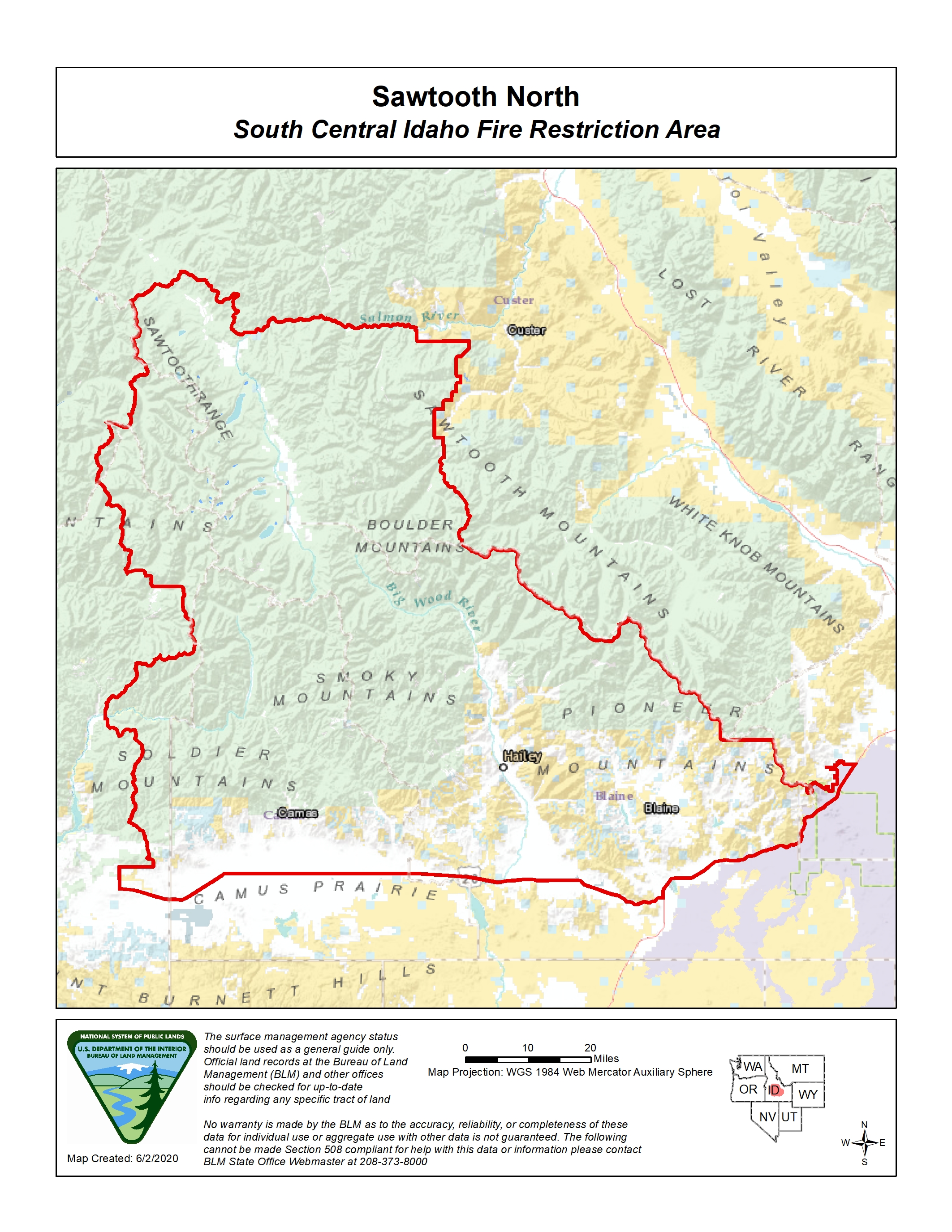 Idaho Fire Information South Central Fire Restrictions Area