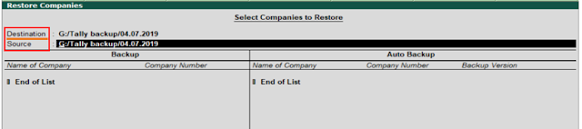 Backup and Restore in Tally - Tally Gate
