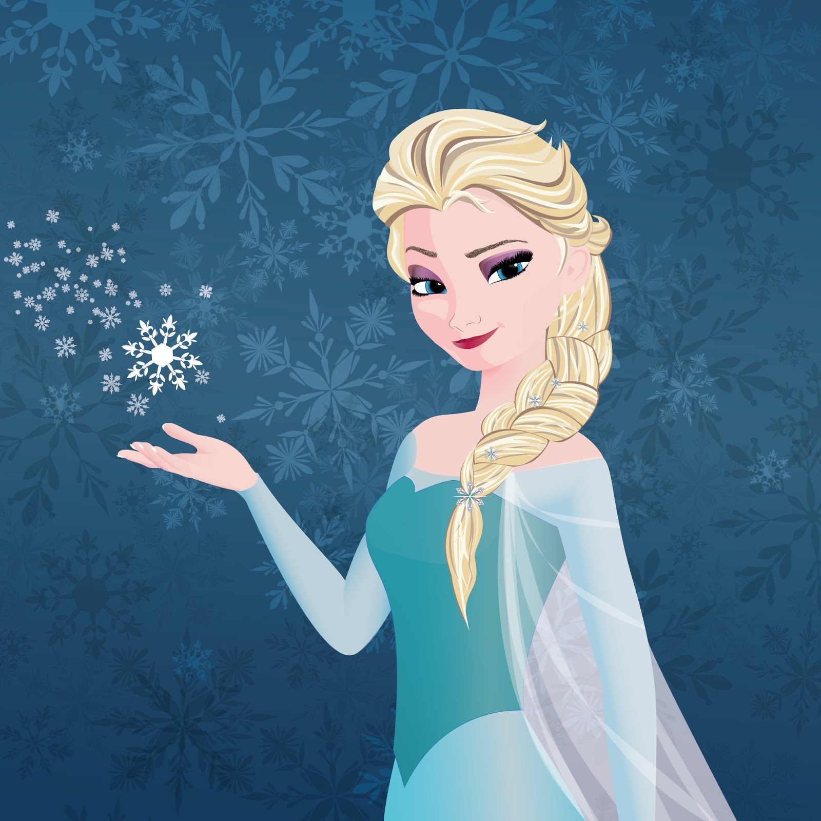 Disseny del dia a dia Elsa de Frozen en vectores y dos formas diferentes