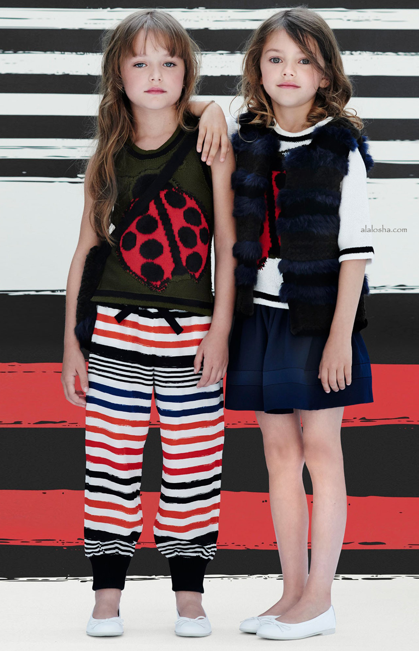 Parisian-chic in Sonia Rykiel little ladies are dowsed in spring sun ...