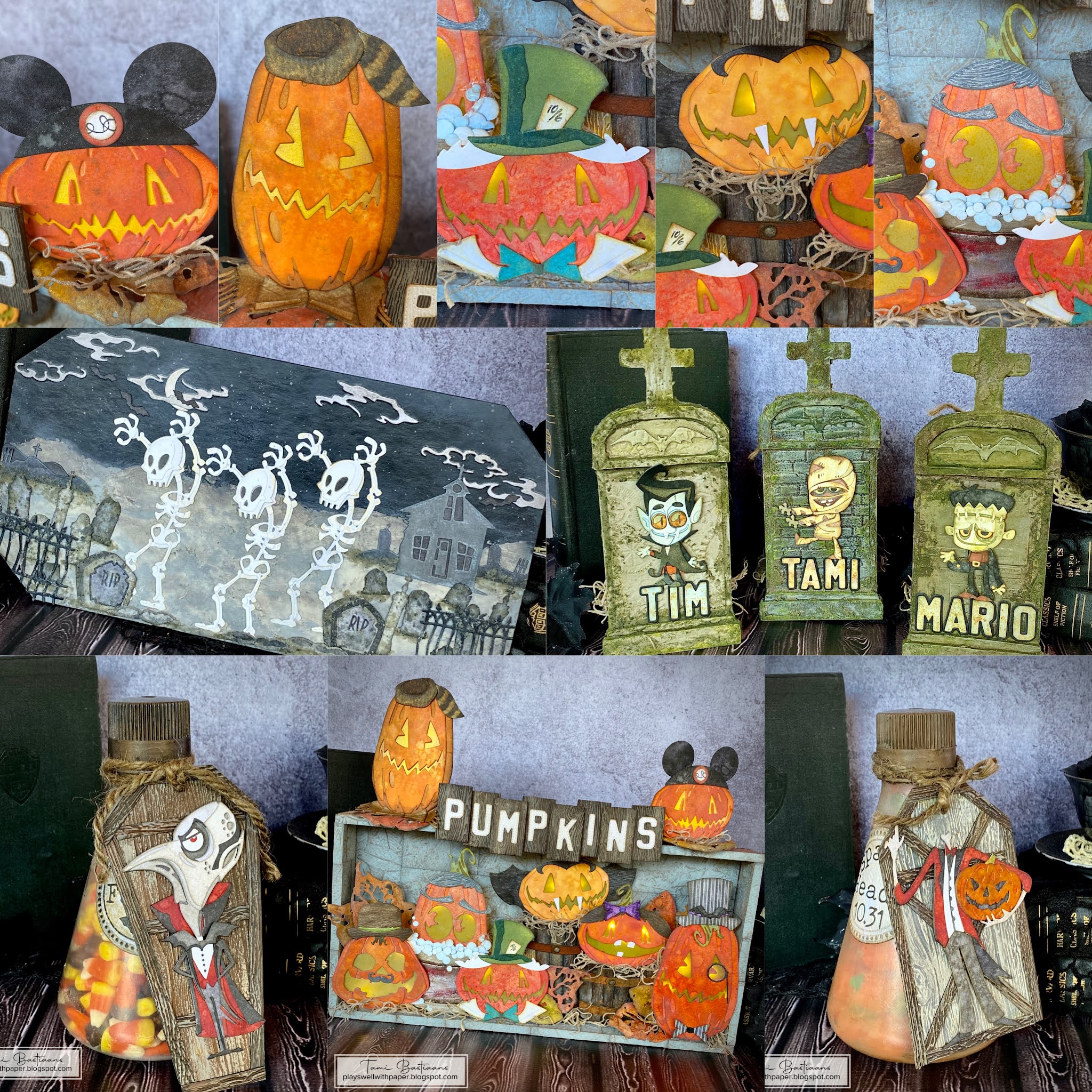 Plays Well With Paper Tim Holtz Sizzix Fall Halloween Release