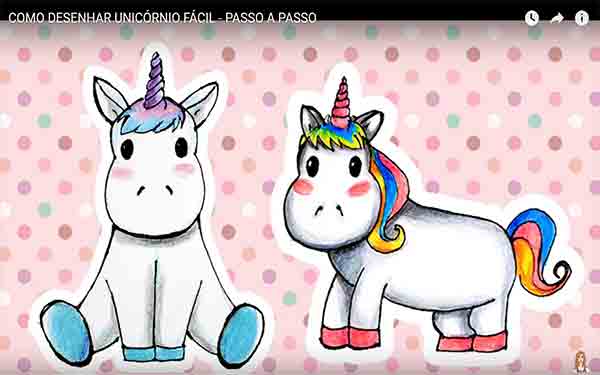 Como desenhar um unicórnio passo a passo  Unicornio desenho, Unicórnio,  Desenhos kawaii