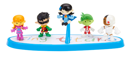 San Diego Comic-Con 2012 Exclusive DCU Tiny Titans 5 Figure Set by Mattel - Starfire, Robin, Raven, Beast Boy & Cyborg