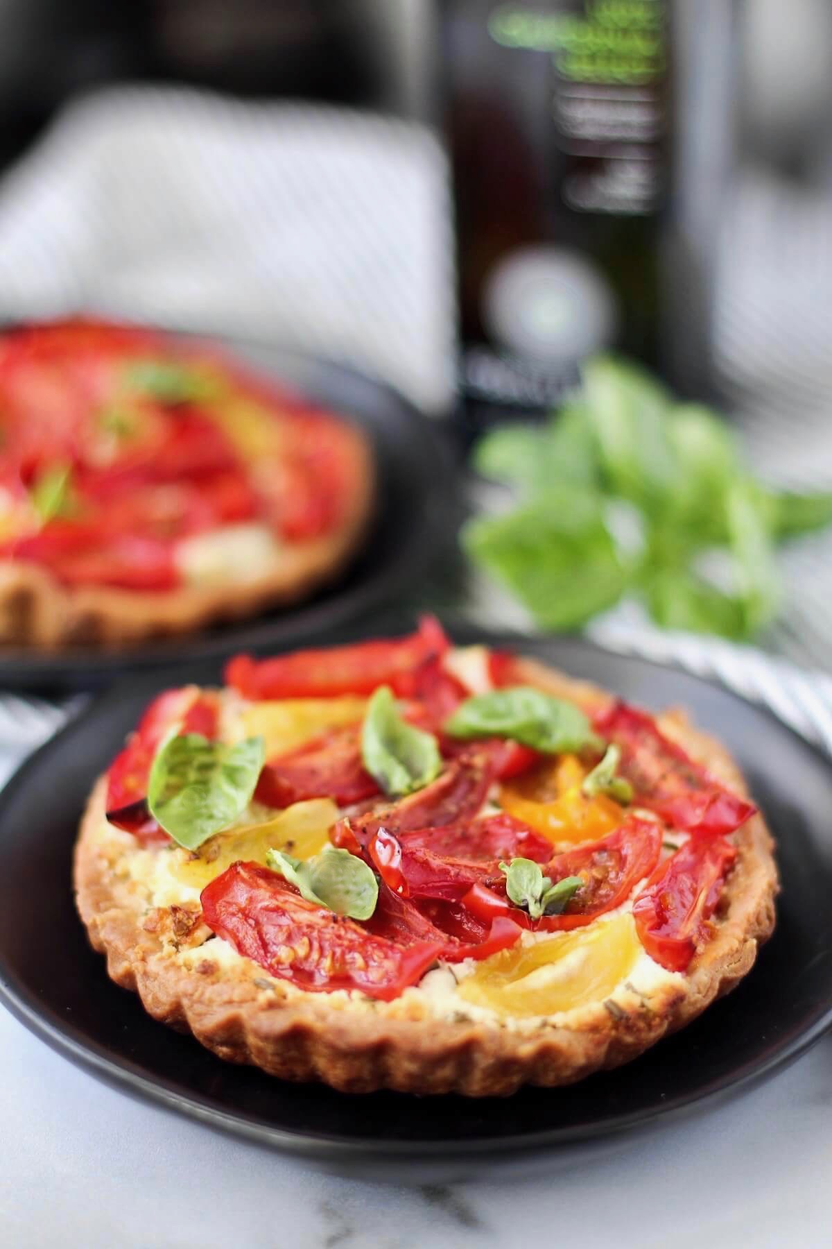 Tomato and Goat Cheese Tarts Karen's Kitchen Stories