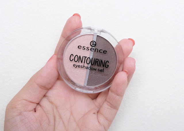 a photo of How to contour the eye area using Essence Contouring Eyeshadow Set.