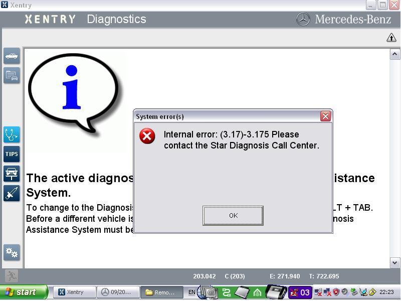 MB Star Xentry Internal Error (3.17)3.175