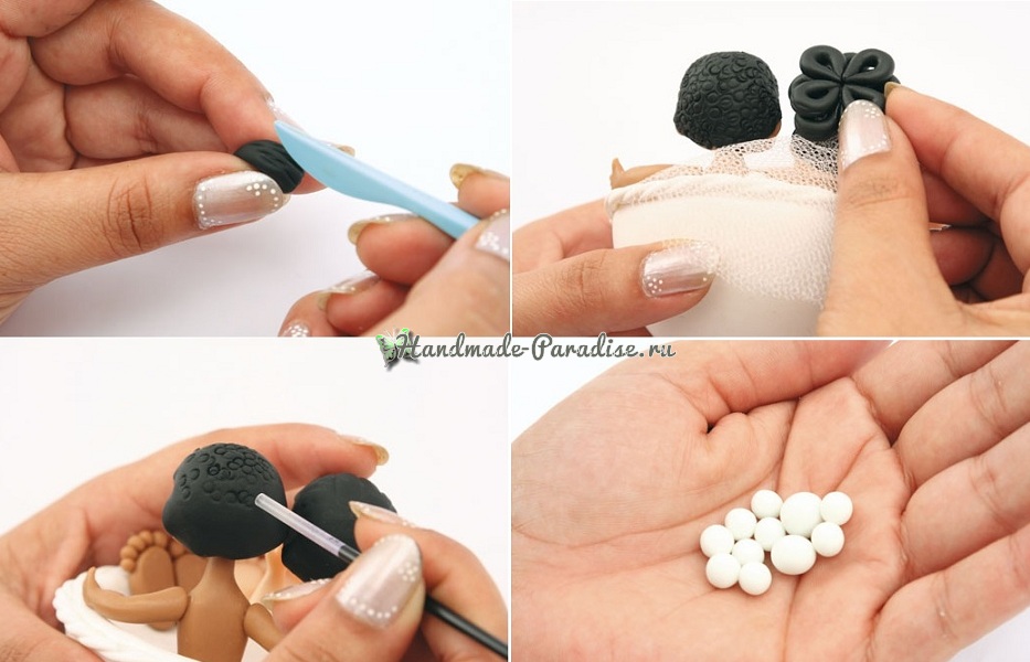 Лепка куколок-молодоженов из холодного фарфора (10)