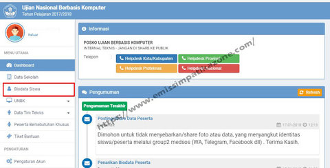 Cara Mengambil Biodata Peserta UN dari BIOUN ke Web UNBK