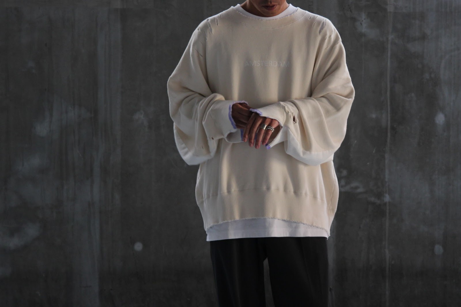 お買い得人気】 19aw stein OVERSIZED REBUILD SWEAT LSの通販 by ...