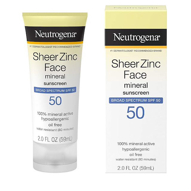 kem chong nang vat ly Neutrogena Sheer Zinc Dry-Touch Sunscreen SPF 50