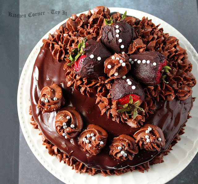 Chocolate Mousse Cake With Ganache Frosting