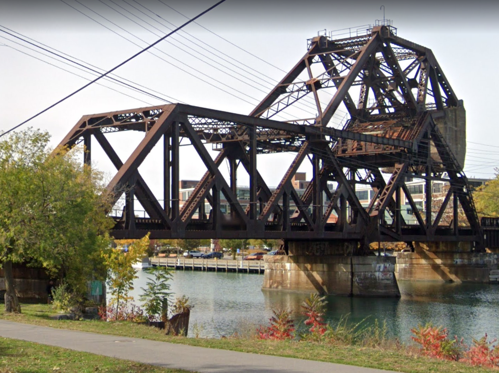 Industrial History CSX/NYC's Strauss Trunnion Bridge over Erie Canal at Tonawanda, NY