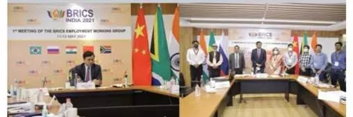 The first virtual meeting of the BRICS Employment Working Group (EWG) held under the chairmanship of India
