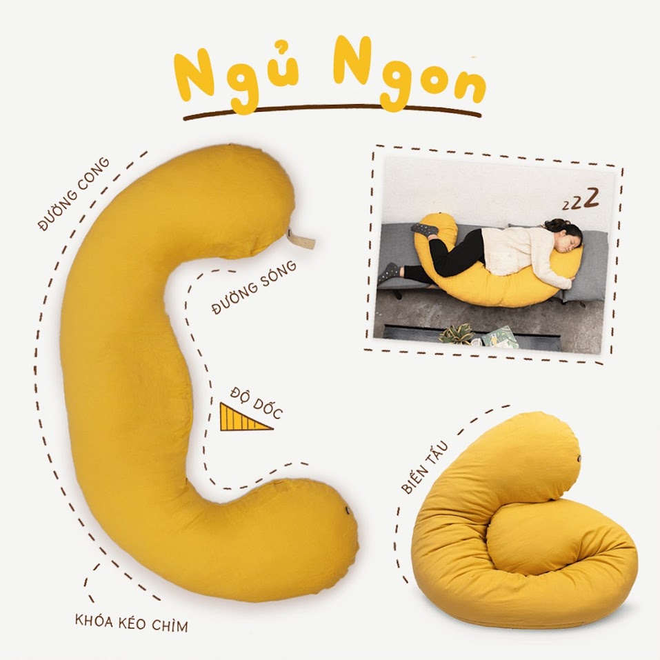[A159] Ưu điểm gối Bầu Đậu Khuyết - Vì sao Mẹ nên mua?