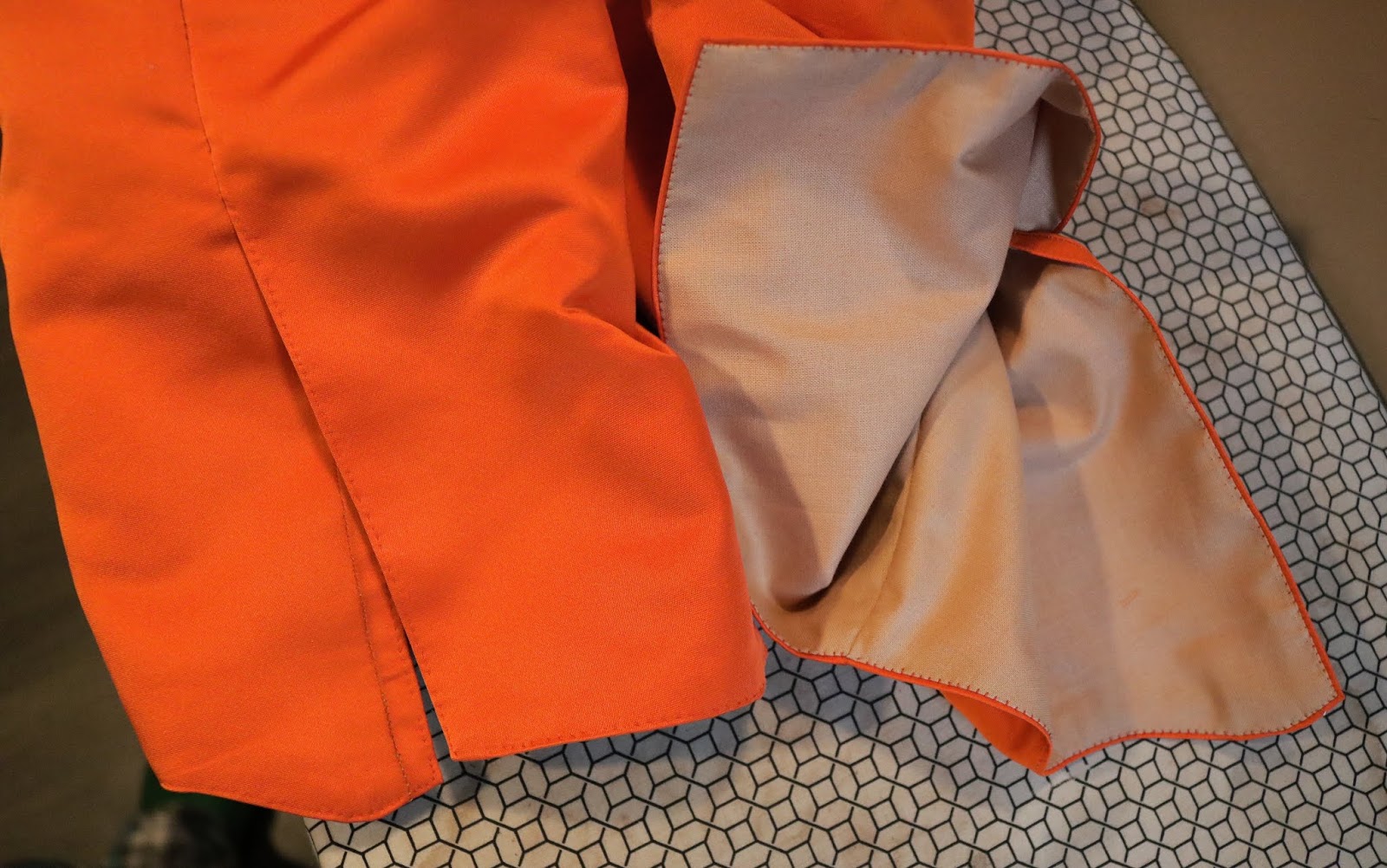 The Prettiest Gentleman About Town: Orange silk late 18th century breeches