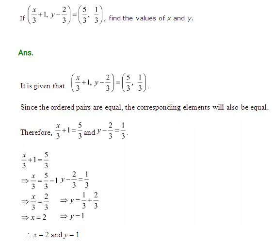 NCERT Maths Solutions Class 11th Chapter 2 Relations and Functions