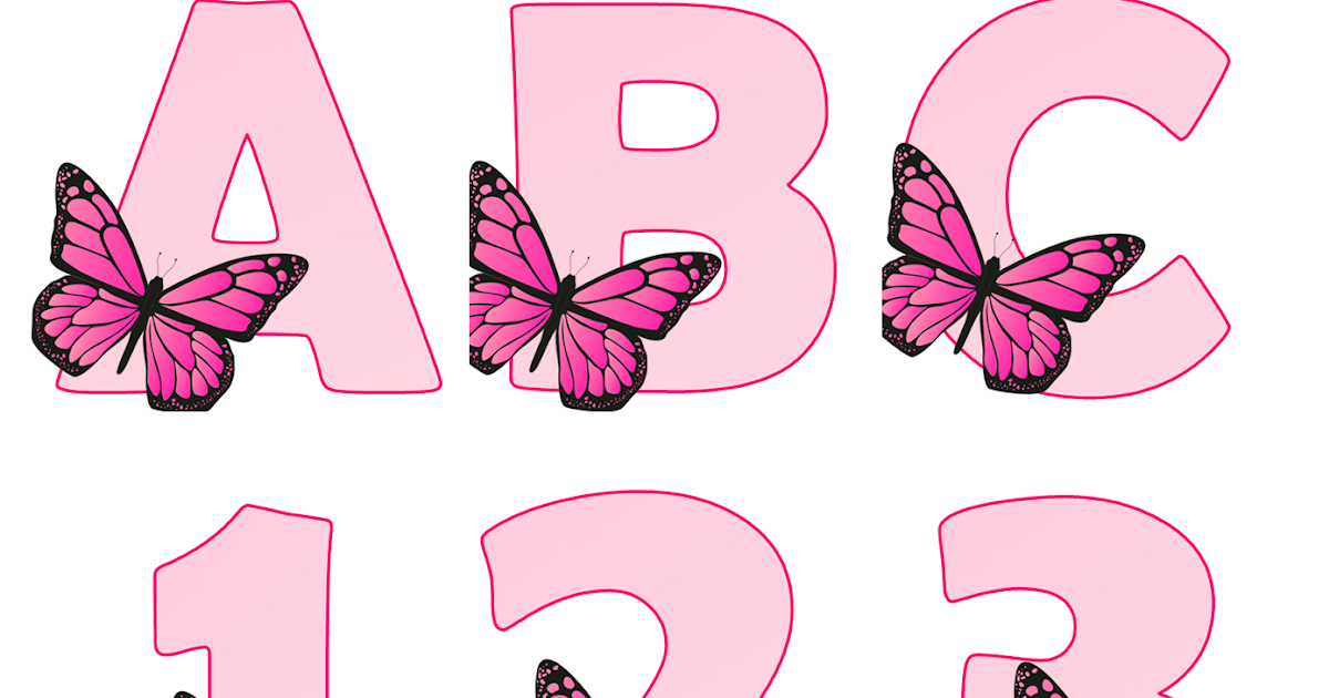 Kits imprimibles gratis Abecedario Mariposa