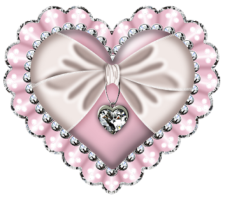 Clipart de Corazones con Lazo y Diamante.