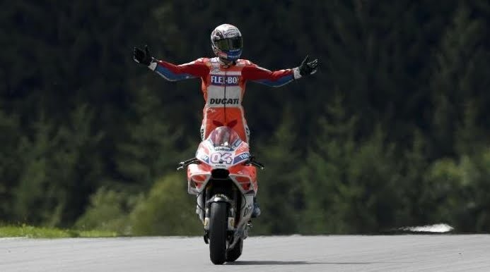 MotoGP: Dovizioso su Ducati trionfa a Misano davanti a Marquez, Rossi settimo.