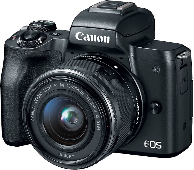 Canon EOS M50 24.1MP Mirrorless Camera (Black) with EF-M 15-45 is STM Lens