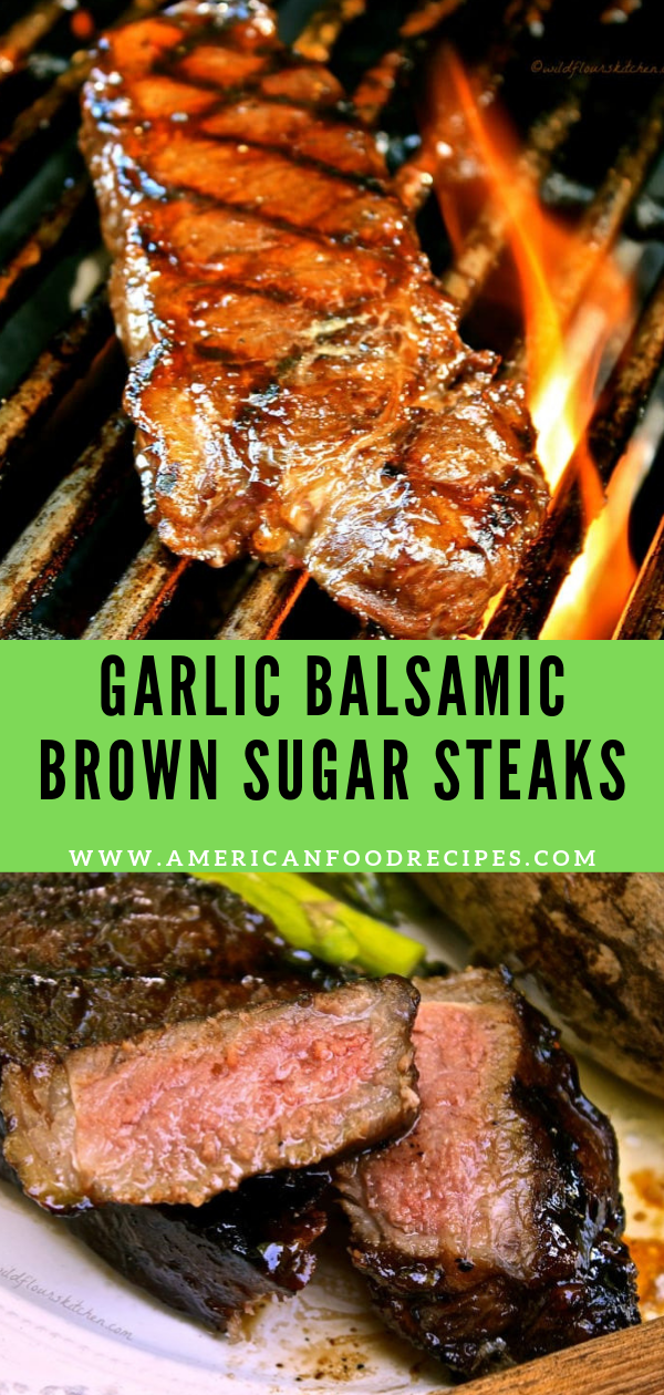 Garlic Balsamic Brown Sugar Steaks American Food Recipes