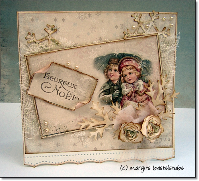 margits bastelstube Nostalgische Weihnachtskarte