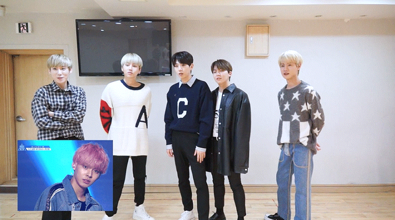 갑자기 마추친 프듀시절 모습에 디원스 우진영 반응ㅋㅋ | 인스티즈