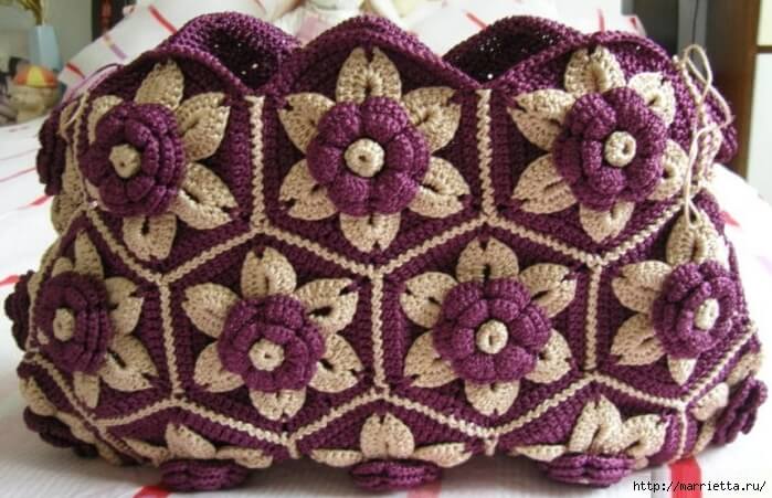 Cómo Tejer al Crochet Cartera con hexágonos Tutorial