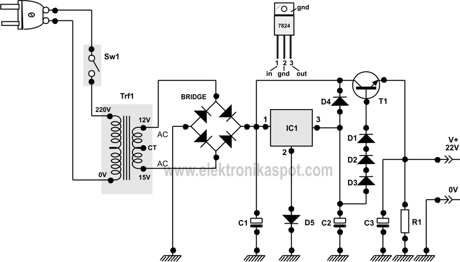 Power Supply 22V Dan 24V Elektronika Spot