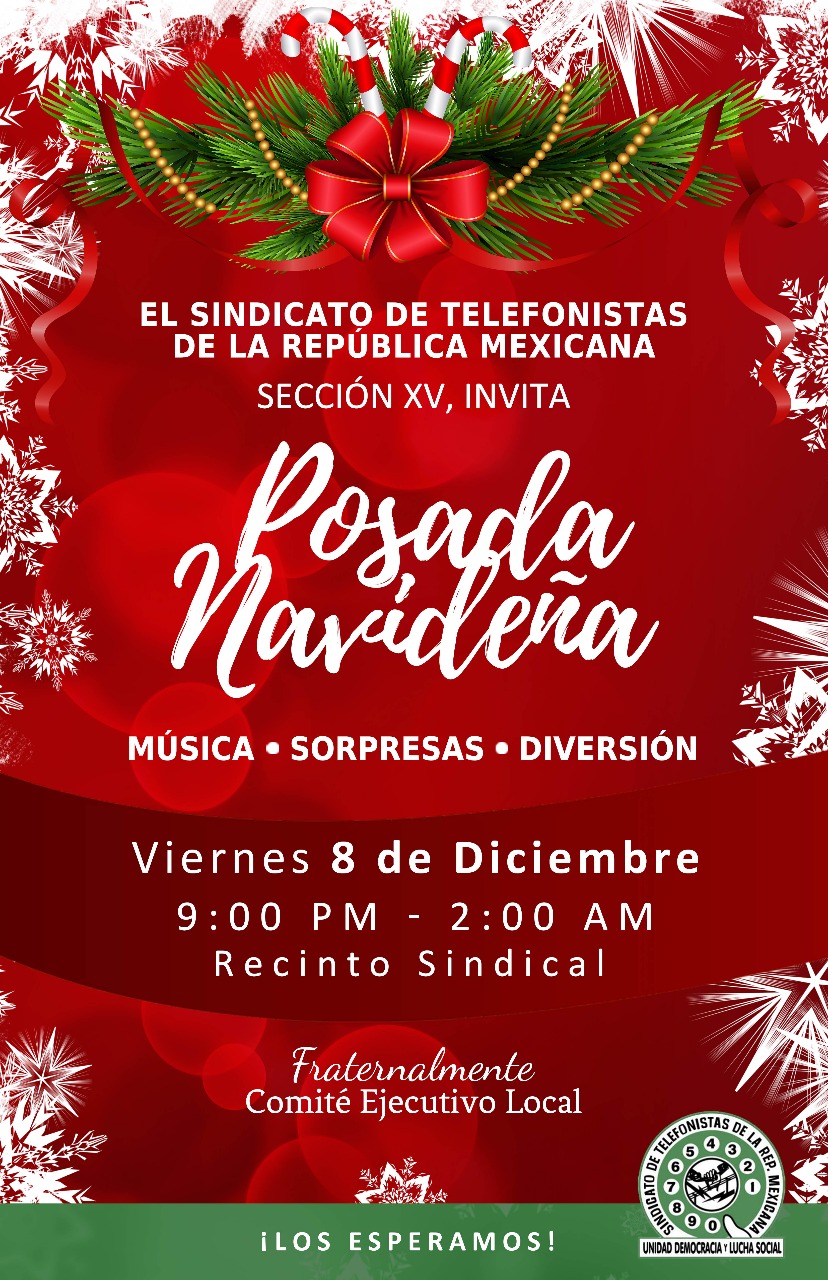 sindicato de telefonistas seccion xv hermosillo invitacion posada navidena