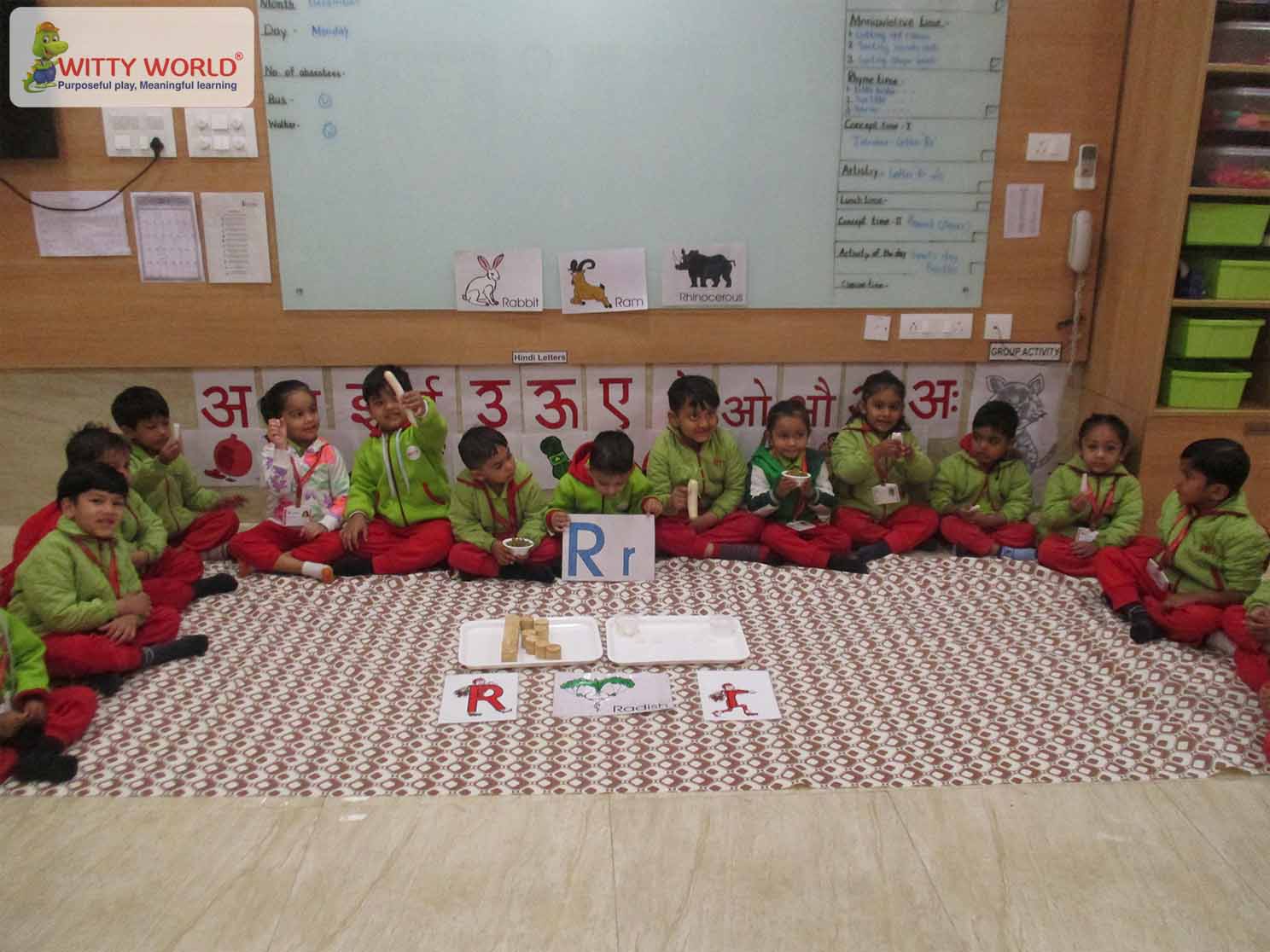 On the top of the World... Introduction of Letter "R", Nursery Witty