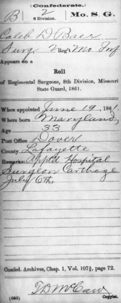 Civil War Medicine (and Writing): A Civil War Surgeon's Diary - Caleb ...