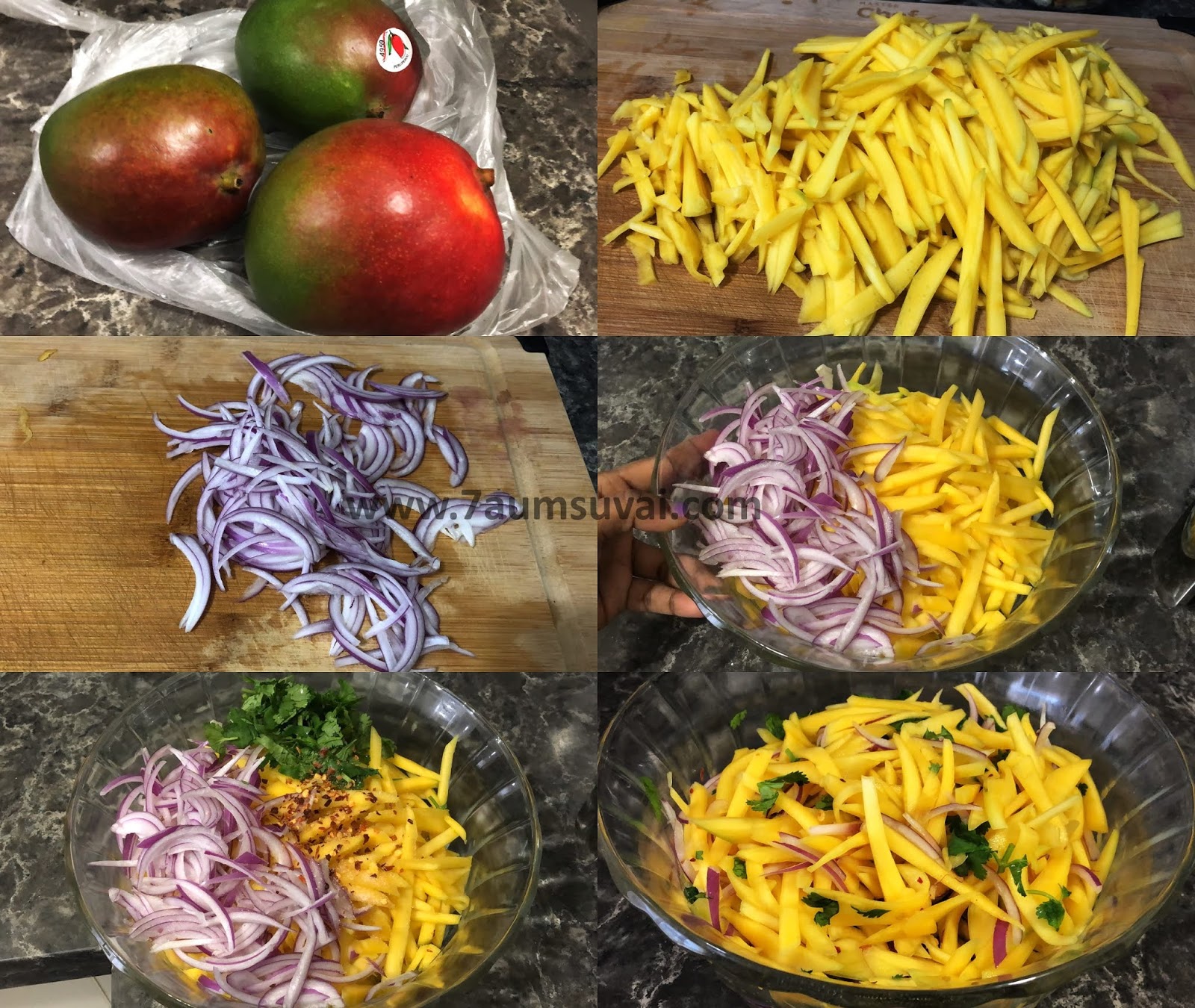 Mango salad/Green mango salad/Quick and easy salad/Salad recipe with