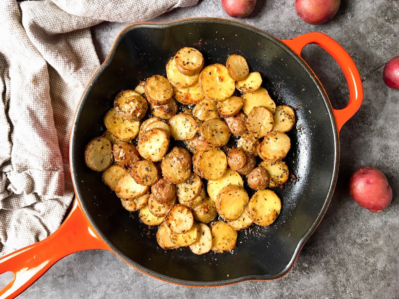 Roasted ParmesanBasil Potato Coins