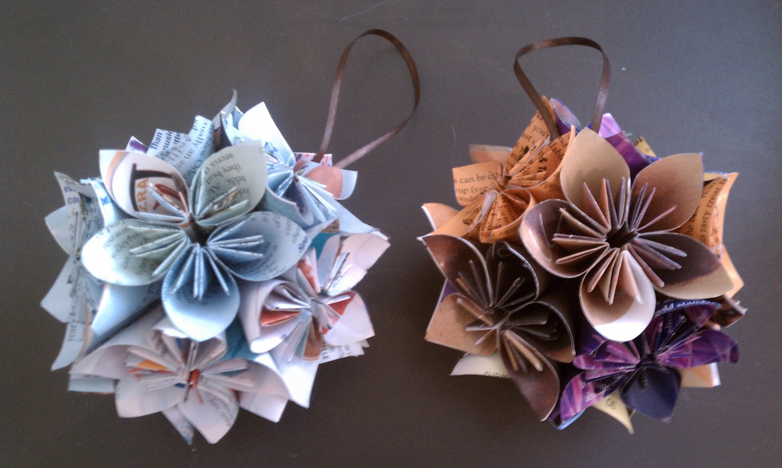 Nadia's DIY Projects DIY Origami Ornaments Made From Magazine Paper