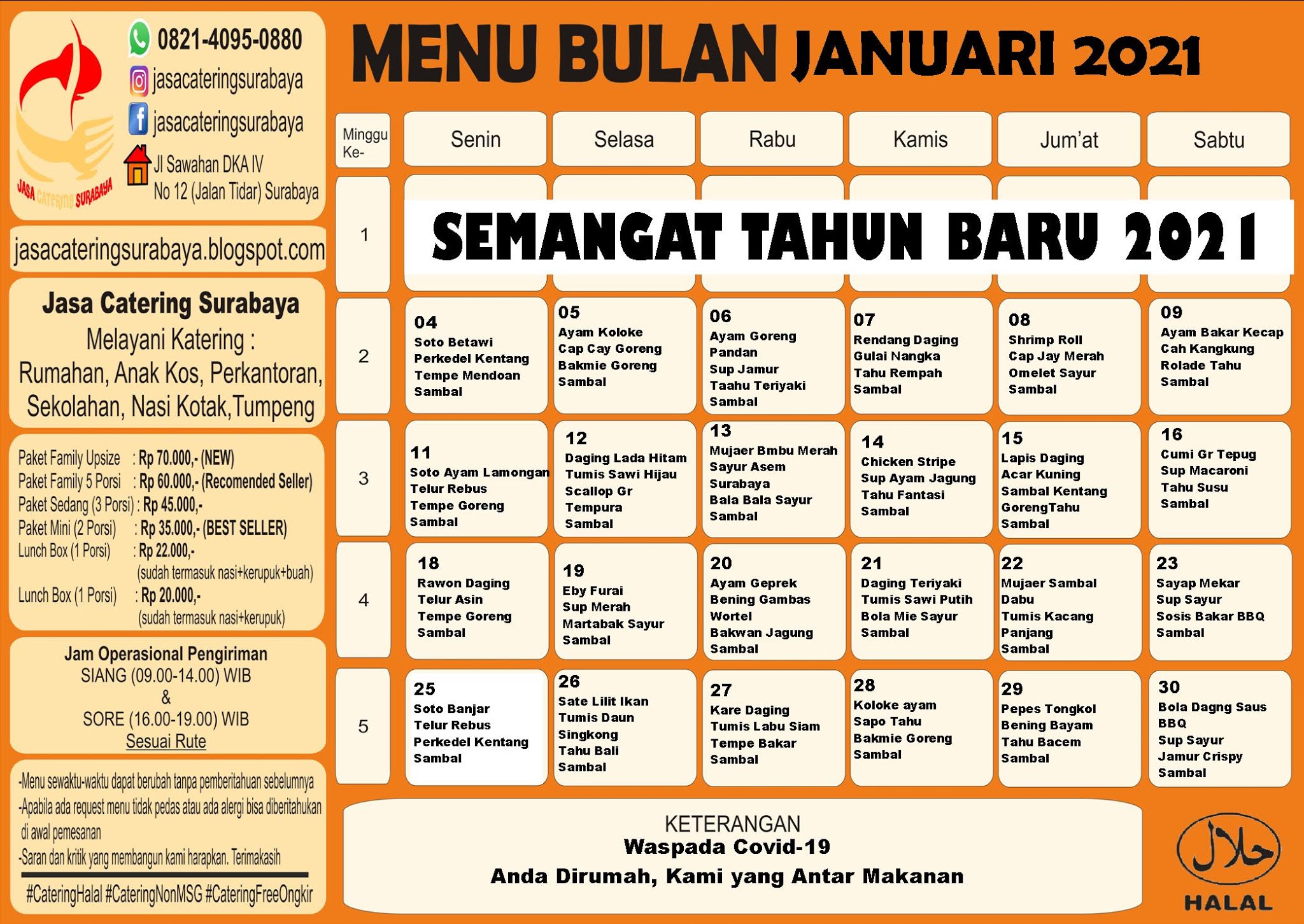 Jasa Catering Surabaya Daftar Menu Catering Harian Surabaya