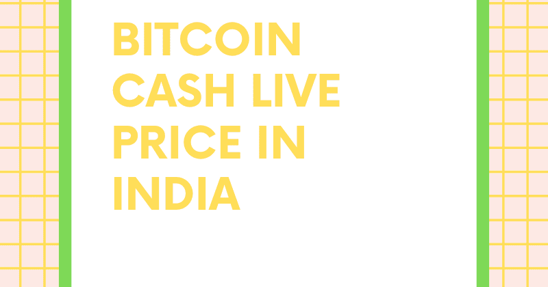 bitcoin cash bch price inr