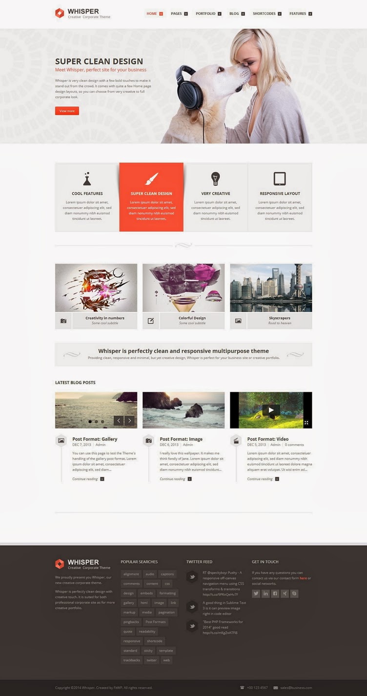 Whisper - Responsive Multi-Purpose WordPress Theme - Download New Themes