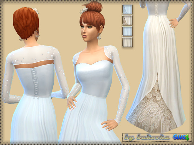 Sims 4 CC's - The Best: Wedding Dress by bukovka