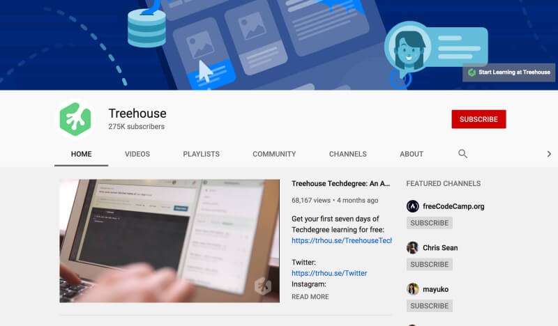 7 YOUTUBE CHANNEL TO LEARN CODING