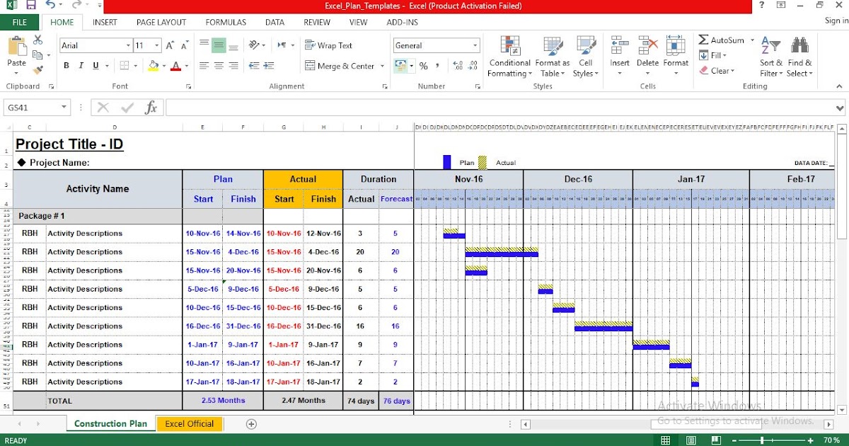 Project Plan Template In Excel Free ENGINEERING MANAGEMENT